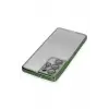 Newface Samsung Galaxy S21 Ultra Kılıf Razer Lensli Silikon - Yeşil