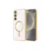 Newface Samsung Galaxy S23 Plus Kılıf Kross Magneticsafe Kapak - Gold