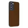 Newface Samsung Galaxy S23 Plus Kılıf Loop Deri Silikon - Kahverengi