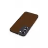 Newface Samsung Galaxy S23 Plus Kılıf Loop Deri Silikon - Kahverengi