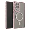 Newface Samsung Galaxy S23 Ultra Joke Simli Magneticsafe Kılıf - Pembe
