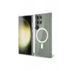 Newface Samsung Galaxy S23 Ultra Kılıf Magneticsafe Şeffaf Silikon - Şeffaf