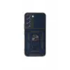 Newface Samsung Galaxy S24 Kılıf Pars Lens Yüzüklü Silikon - Lacivert