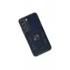 Newface Samsung Galaxy S24 Kılıf Pars Lens Yüzüklü Silikon - Lacivert