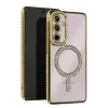 Newface Samsung Galaxy S25 FE Joke Simli Magneticsafe Kılıf - Gold
