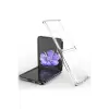 Newface Samsung Galaxy Z Flip 3 Kılıf Fold TPU Silikon - Şeffaf