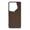 Newface Tecno Camon 20 Pro 5G Kılıf First Silikon - Kahverengi
