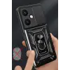 Newface Vivo Y27 Kılıf Pars Lens Yüzüklü Silikon - Gümüş