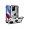 Newface Xiaomi Poco F3 Kılıf Sofya Yüzüklü Silikon Kapak - Gümüş