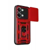 Newface Xiaomi Poco X8 Pro Max Pars Lens Yüzüklü Silikon - Kırmızı
