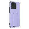 Newface Xiaomi Redmi 10C Kılıf Mega Standlı Silikon - Lila