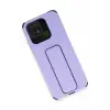 Newface Xiaomi Redmi 10C Kılıf Mega Standlı Silikon - Lila