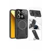 Newface Xiaomi Redmi 13C Kılıf Joy Lens Standlı Kapak - Mor