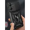 Newface Xiaomi Redmi 13C Kılıf Pars Lens Yüzüklü Silikon - Siyah
