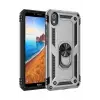Newface Xiaomi Redmi 7A Kılıf Sofya Yüzüklü Silikon Kapak - Gümüş