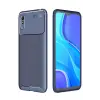 Newface Xiaomi Redmi 9A Kılıf Auto Focus Karbon Kapak - Lacivert