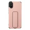 Newface Xiaomi Redmi 9A Kılıf Mega Standlı Silikon - Pudra