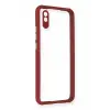 Newface Xiaomi Redmi 9A Kılıf Miami Şeffaf Silikon - Fuşya