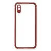 Newface Xiaomi Redmi 9A Kılıf Miami Şeffaf Silikon - Fuşya