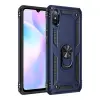 Newface Xiaomi Redmi 9A Kılıf Sofya Yüzüklü Silikon Kapak - Lacivert