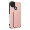 Newface Xiaomi Redmi 9C Kılıf Mega Standlı Silikon - Pudra
