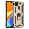 Newface Xiaomi Redmi 9C Kılıf Sofya Yüzüklü Silikon Kapak - Gold