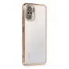 Newface Xiaomi Redmi Note 10 Kılıf Razer Lensli Silikon - Gold