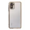 Newface Xiaomi Redmi Note 10 Kılıf Razer Lensli Silikon - Gold