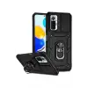 Newface Xiaomi Redmi Note 10 Pro Kılıf Pars Lens Yüzüklü Silikon - Siyah