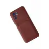 Newface Xiaomi Redmi Note 10S Kılıf Kelvin Kartvizitli Silikon - Bordo
