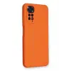 Newface Xiaomi Redmi Note 11 Kılıf Nano içi Kadife Silikon - Turuncu