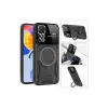 Newface Xiaomi Redmi Note 11 Pro Kılıf Joy Lens Standlı Kapak - Mor