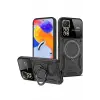 Newface Xiaomi Redmi Note 12 Pro 4G Kılıf Joy Lens Standlı Kapak - Siyah