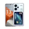 Newface Xiaomi Redmi Note 13 Pro Plus Kılıf Kart Şeffaf Silikon - Şeffaf