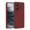 Newface Xiaomi Redmi Note 14 4G Kılıf First Silikon - Bordo