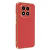 Newface Xiaomi Redmi Note 14 Pro 4G Kılıf Volet Silikon - Kırmızı