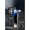 Newface Xiaomi Redmi Note 14 Pro Plus Kılıf Pars Lens Yüzüklü Silikon - Siyah