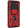 Newface Xiaomi Redmi Note 9 4G Kılıf Pars Lens Yüzüklü Silikon - Kırmızı