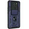 Newface Xiaomi Redmi Note 9 4G Kılıf Pars Lens Yüzüklü Silikon - Lacivert