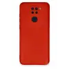 Newface Xiaomi Redmi Note 9 Kılıf Nano içi Kadife Silikon - Kırmızı