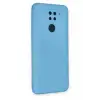 Newface Xiaomi Redmi Note 9 Kılıf Nano içi Kadife Silikon - Mavi