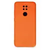 Newface Xiaomi Redmi Note 9 Kılıf Nano içi Kadife Silikon - Turuncu