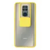 Newface Xiaomi Redmi Note 9 Kılıf Palm Buzlu Kamera Sürgülü Silikon - Sarı