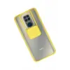 Newface Xiaomi Redmi Note 9 Kılıf Palm Buzlu Kamera Sürgülü Silikon - Sarı