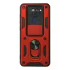 Newface Xiaomi Redmi Note 9 Kılıf Pars Lens Yüzüklü Silikon - Kırmızı