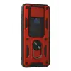 Newface Xiaomi Redmi Note 9 Kılıf Pars Lens Yüzüklü Silikon - Kırmızı