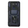 Newface Xiaomi Redmi Note 9 Kılıf Pars Lens Yüzüklü Silikon - Lacivert