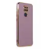 Newface Xiaomi Redmi Note 9 Kılıf Volet Silikon - Mor