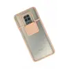 Newface Xiaomi Redmi Note 9 Pro Kılıf Palm Buzlu Kamera Sürgülü Silikon - Pembe