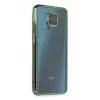 Newface Xiaomi Redmi Note 9 Pro Kılıf Razer Lensli Silikon - Yeşil